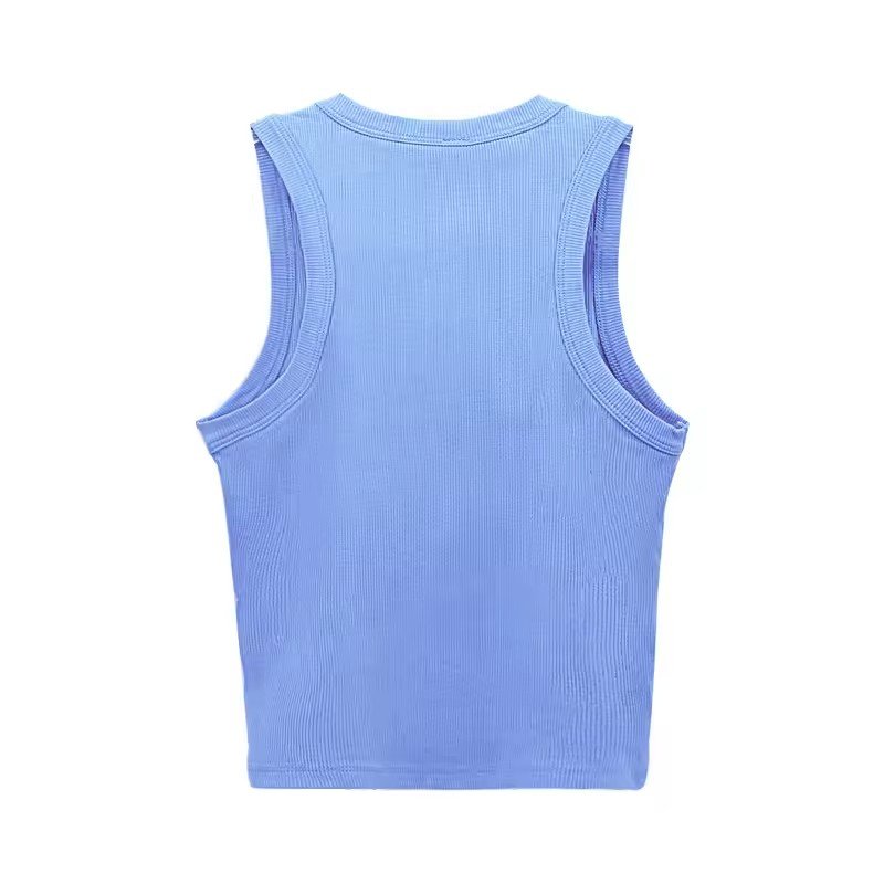 OEM Brand Seamless Rib Tank Top Custom polyester Fitness Crop Top for Women wholesale