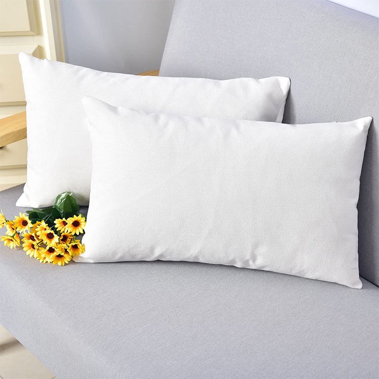Wholesale Linen Polyester Blank Sublimation Pillow Decorative Square Throw Pillow Covers Cushion Case for Sofa Bedroom 16 Inch