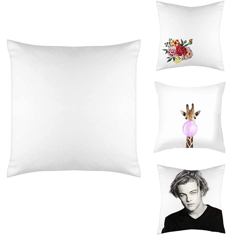 Wholesale Linen Polyester Blank Sublimation Pillow Decorative Square Throw Pillow Covers Cushion Case for Sofa Bedroom 16 Inch