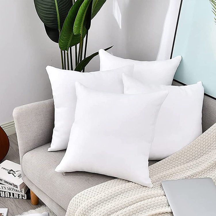 Wholesale Linen Polyester Blank Sublimation Pillow Decorative Square Throw Pillow Covers Cushion Case for Sofa Bedroom 16 Inch