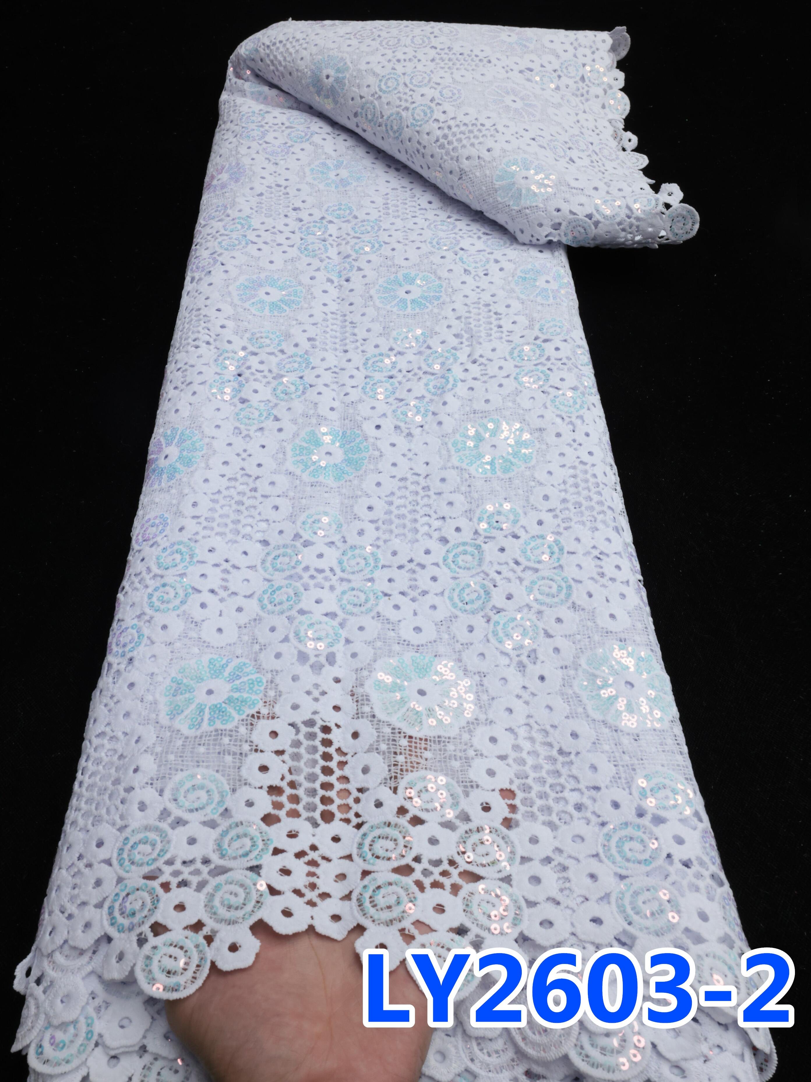 NI.AI 2024 Pure White Soft African Guipure Lace High Quality Plain Couple Cord Lace Cupion Fabric for Ladies Gentlemen Dress