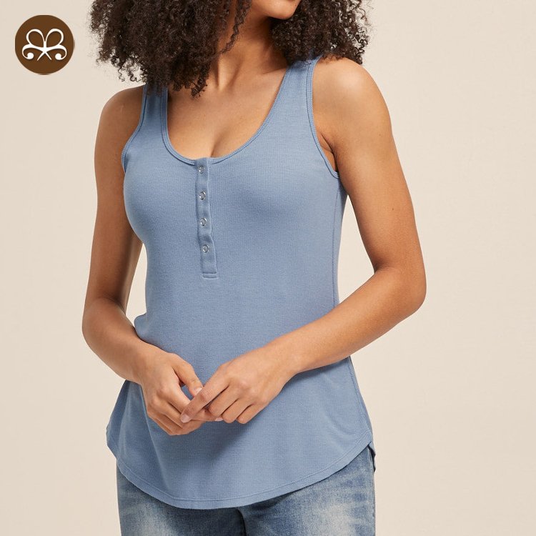 Women Maternity Wear Breastfeeding plus size T-shirt Ultra Soft Ribbed Breastfeeding Nursing Wear