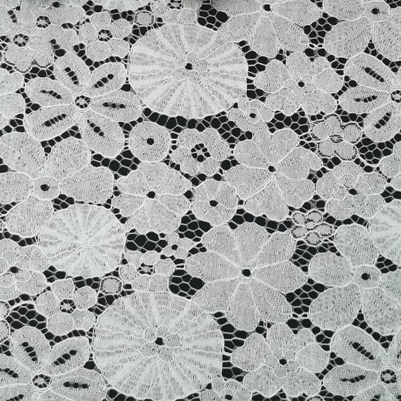 Lace Fabric Wedding Dress Nylon Cotton Guipure Embroidered Lace Fabric