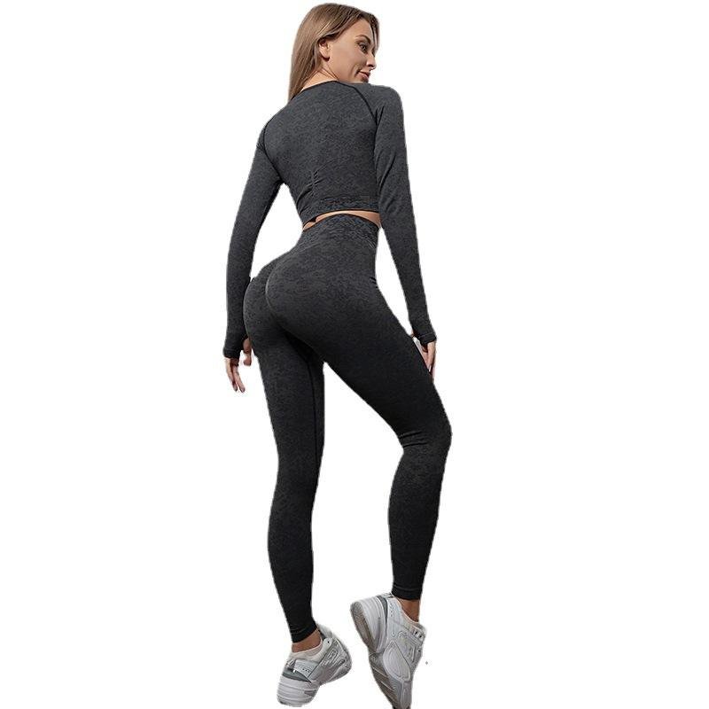 Workout Sets Women 2 Piece Yoga Legging Sexy Ribbed Set Womens Yoga Sets Fitness