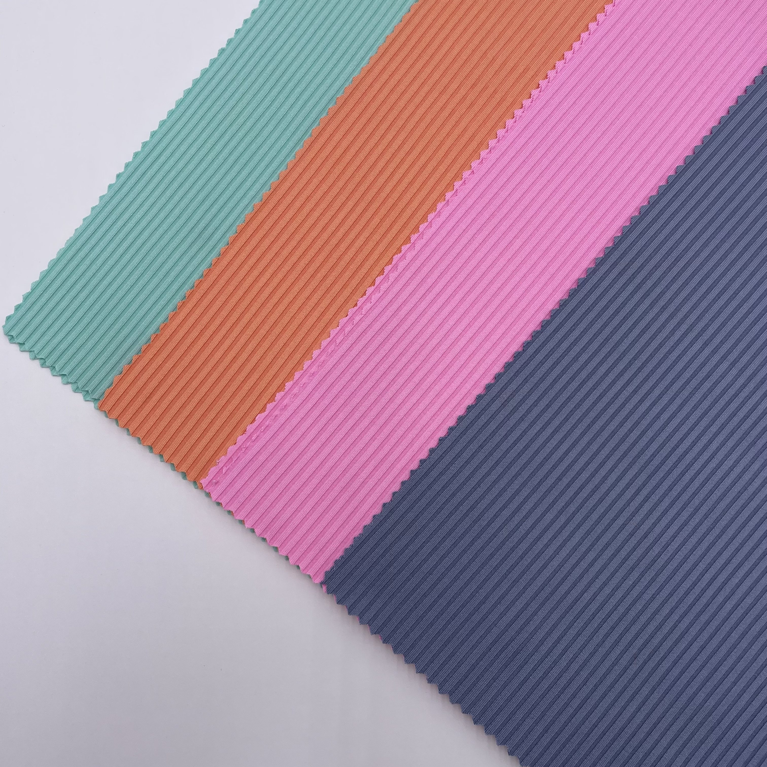 Thick polyester stretch knit sport wear fabrics textiles ribbing fabric