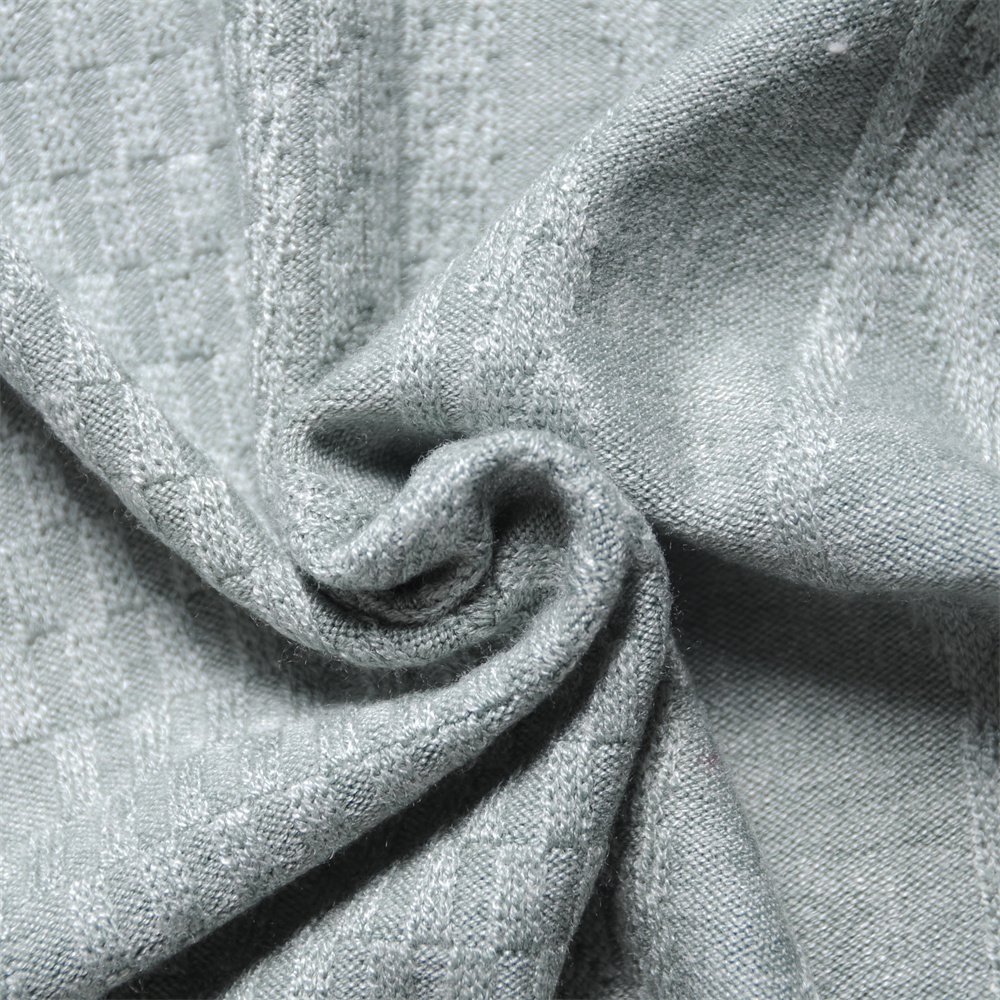 High quality Knitting Jacquard Fabric Rayon Poly Nylon Spandex for sweater