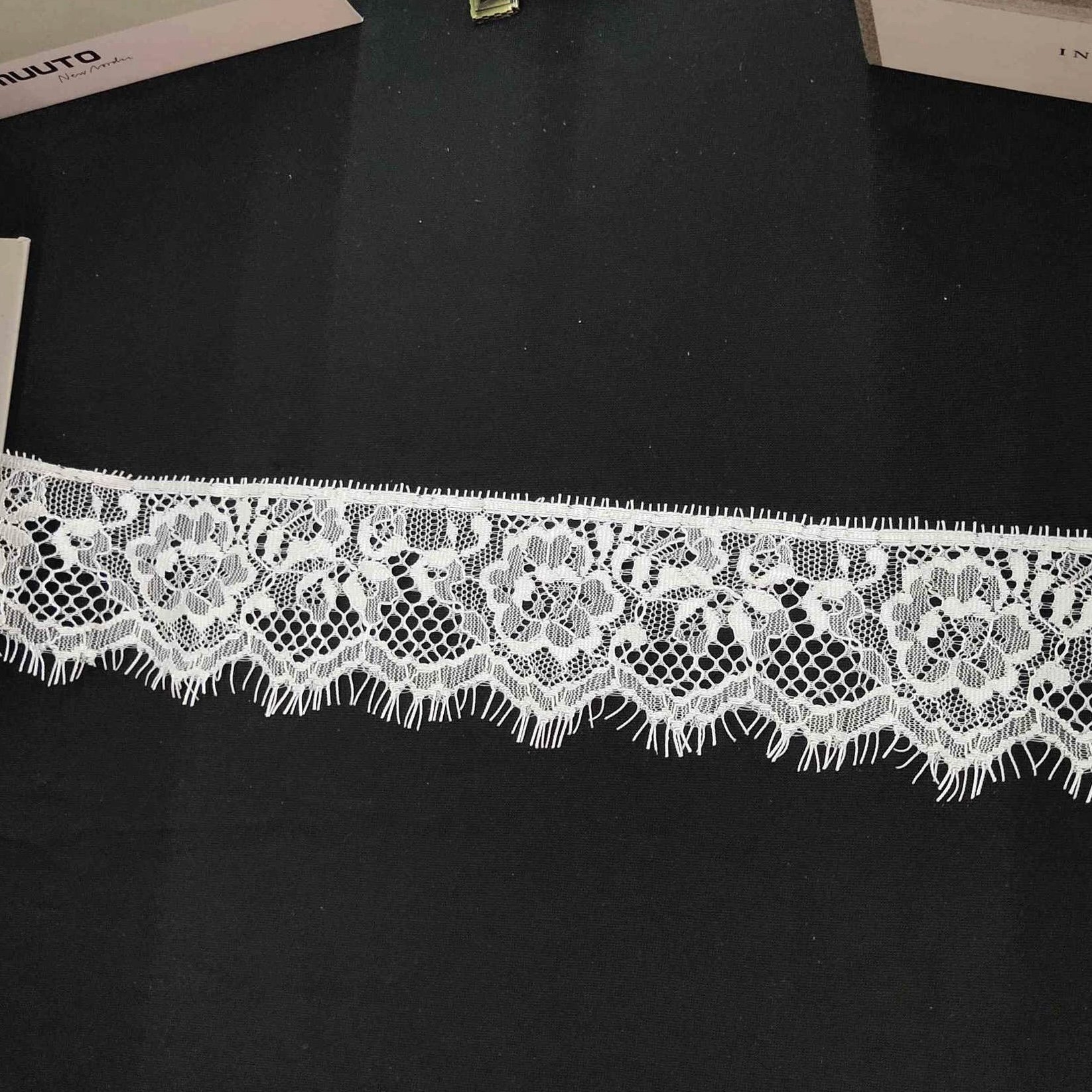 Factory Stock White 1-6cm Elastic Lace Fabric Embroidery Lace Trim Materials For clothing
