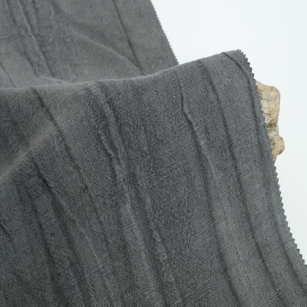 #1619 Sample order fashion 20%Ramie 80%Cotton Crepe 260gsm heavyweight Ramie Cotton Fabric For Clothing