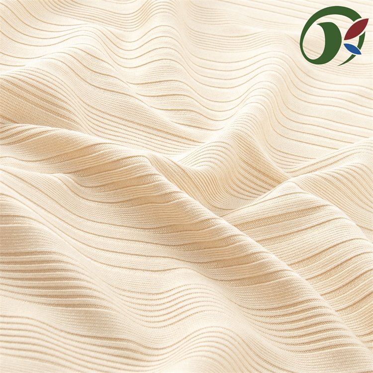 Wholesale Colorful 95% Polyester fabric 5% Spandex Wave Strip ribbed knit stretch Fabric Manufacturers