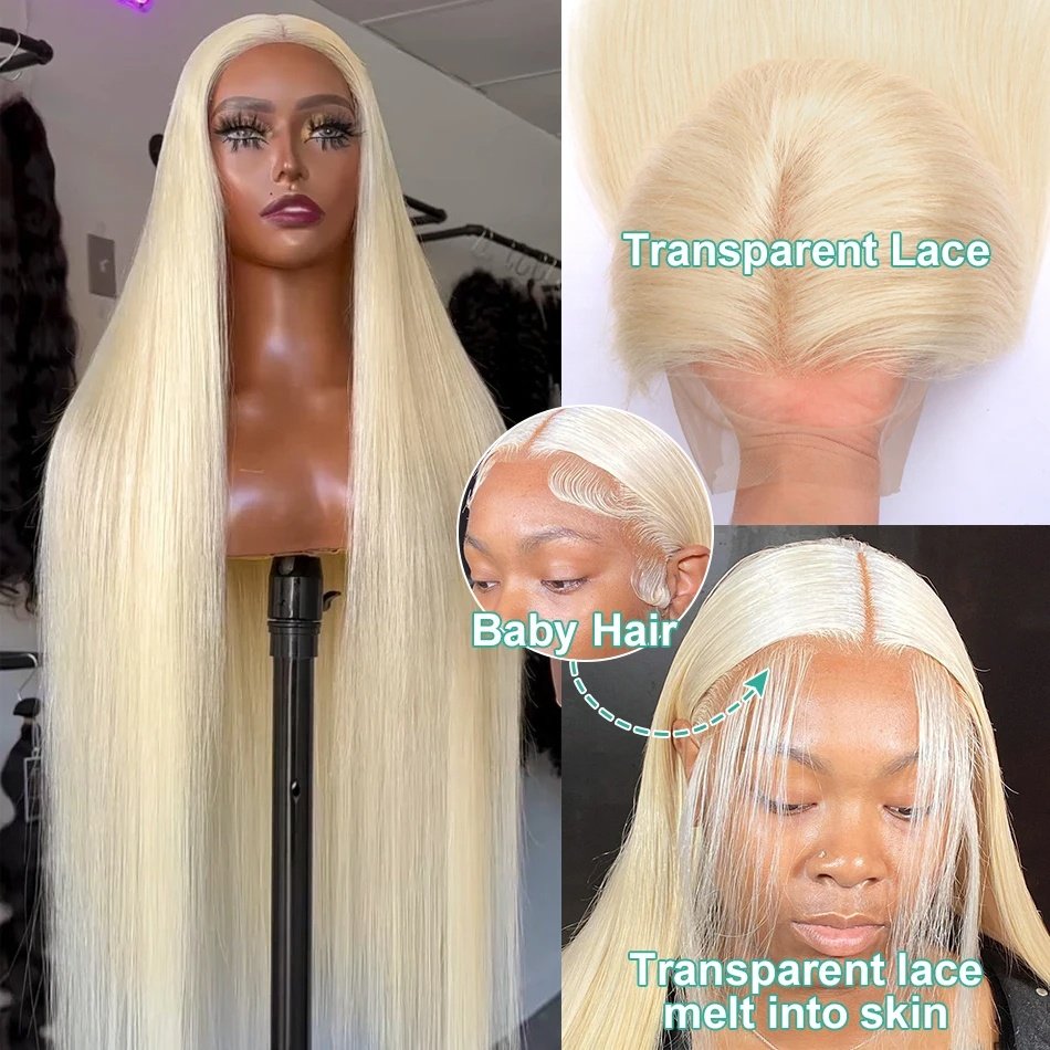 12A Raw Hair Blonde Peruvian Wig Lace Front 13X4 13X6 HD Transparent Full Lace Frontal 613 Human Hair Wig