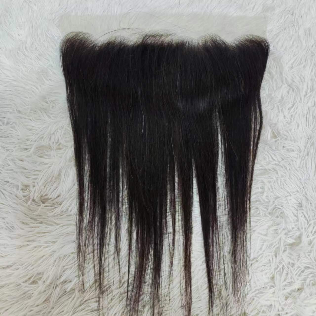Letsfly 10PCS  Promotion 13x4 Lace Frontal Hair Closure 18inch 9A Virgin Human Hair Extension Lace Closure sales