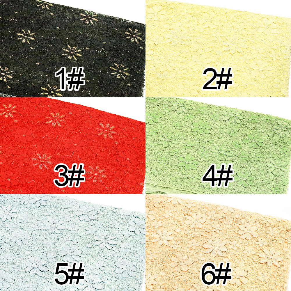 High Quality Gold Lace Fabric Cotton Embroidery Chantilly Lace Fabric For Women Clothes