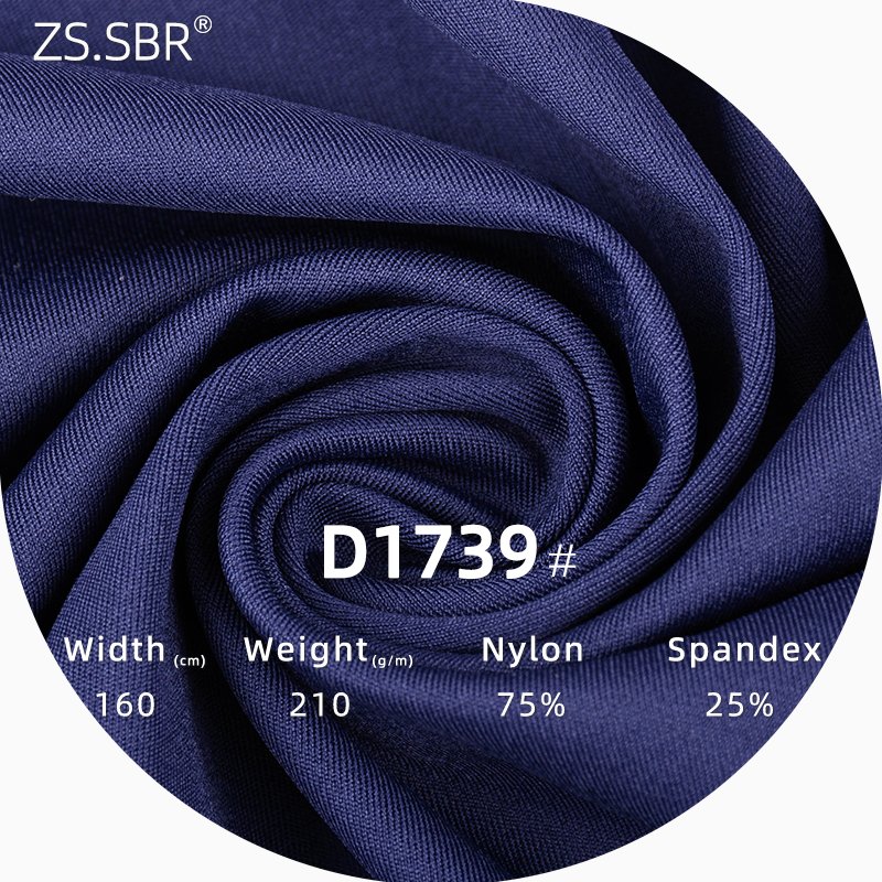 Stock 40D Nylon Double-Sided High Elastic Yoga Clothing Fabric Quick Dry Sharkskin Sports Fabric Skin-Friendly Spandex Dress Rib