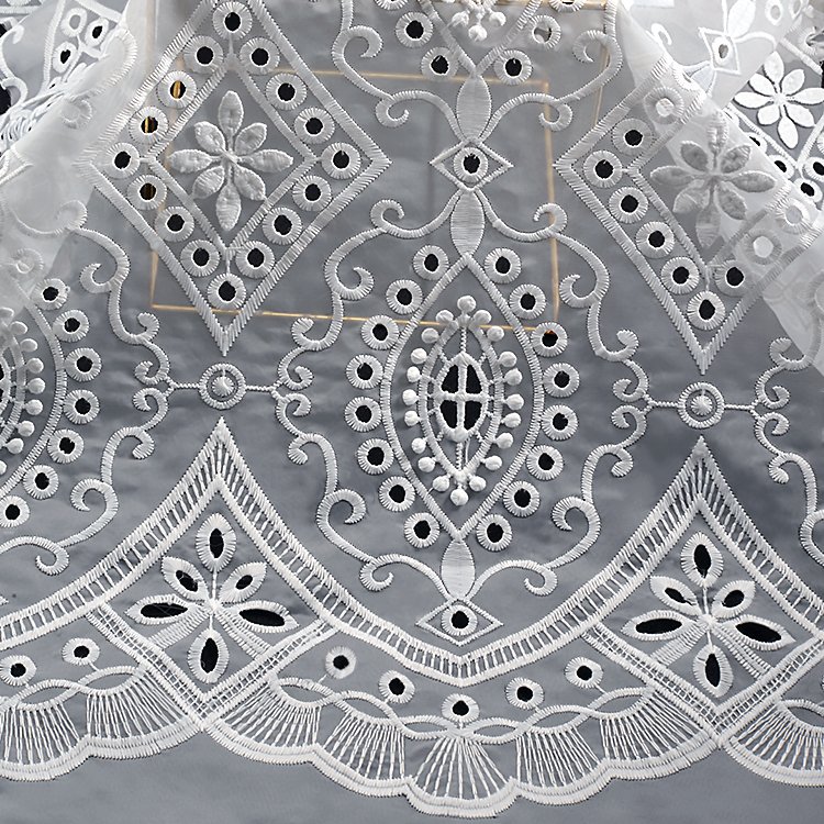 embroidered 3d flowers embroidery fabric lace fabric nigeria lace fabric 2024 chiffon eyelet