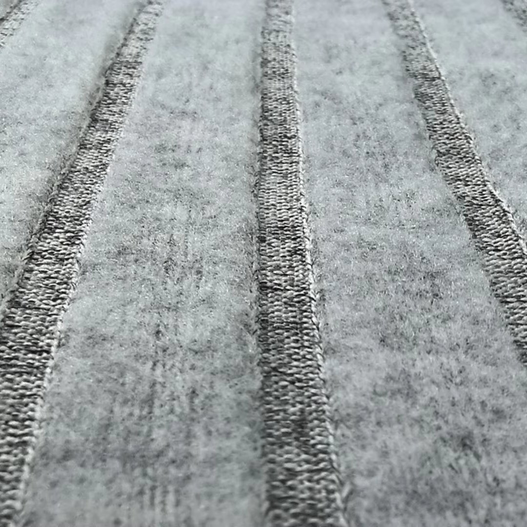 Textile Plain Dyed Tr Knit Hacci Melange Fleeced Heavy Weight Rib Fabric For Sweater