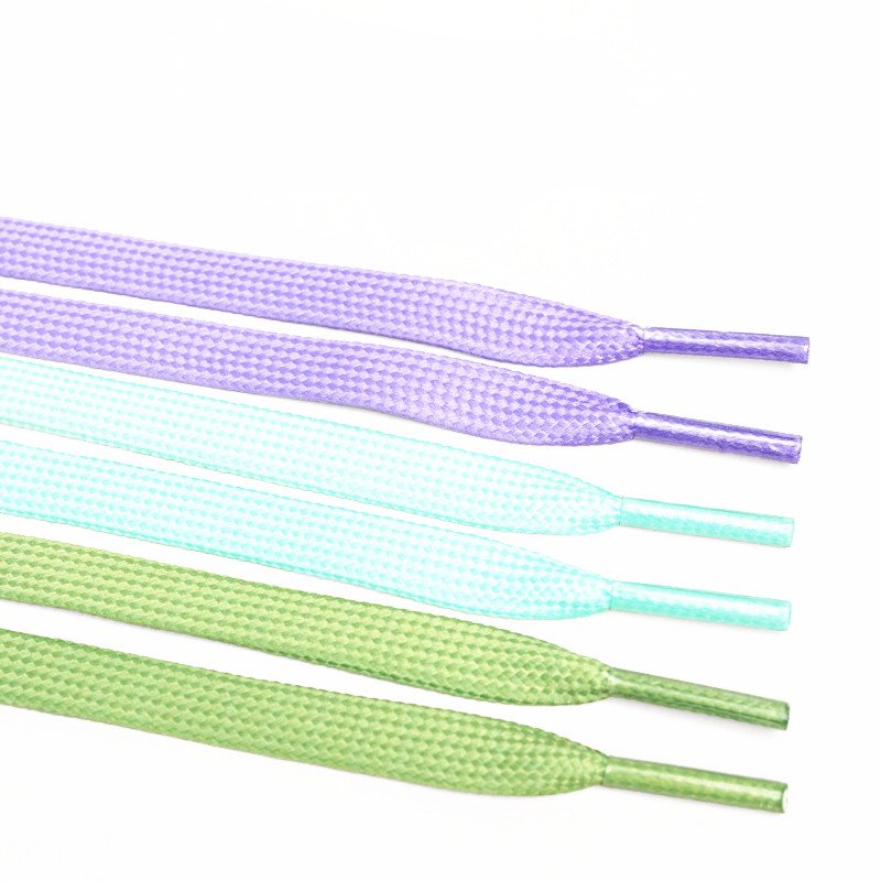 Yrunfeety 120-160CM Sublimation Printed Shoelaces Flat Gradient Shoe Laces 8MM Custom Shoe Laces Print Rainbow Shoelaces
