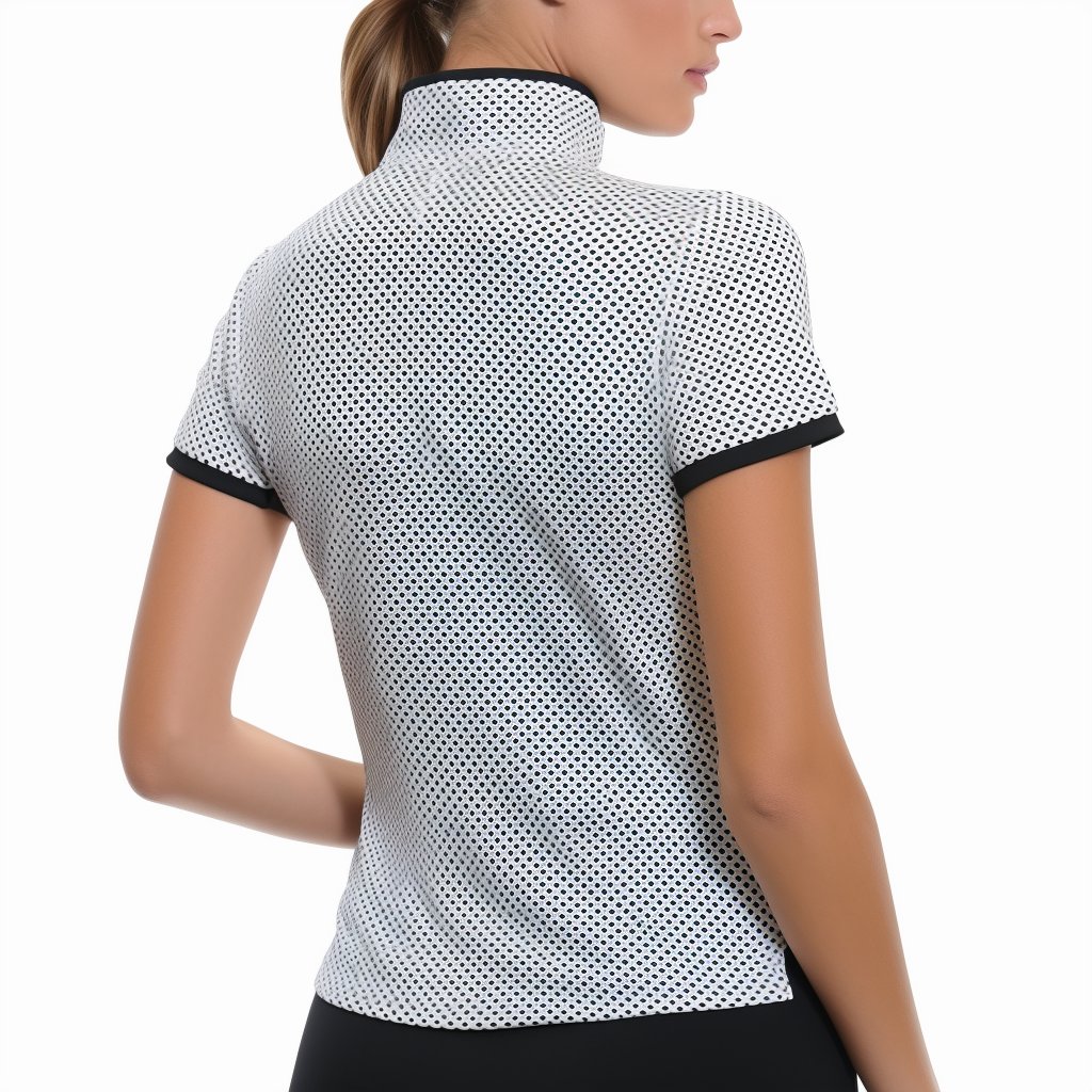 Athletic Training Quick Dry 1/4 Zip Short Sleeve Woman Polo Shirts High Quality Custom Polyester Polo Shirts ladies golf shirts