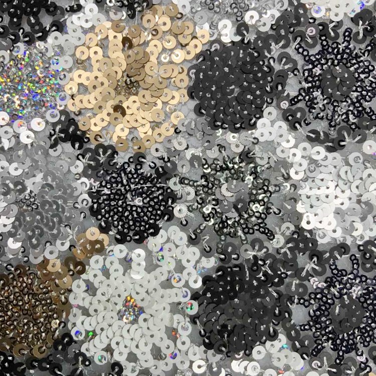 2022 shiny heavy full sequin net embroidery fabric for clothing S-11211