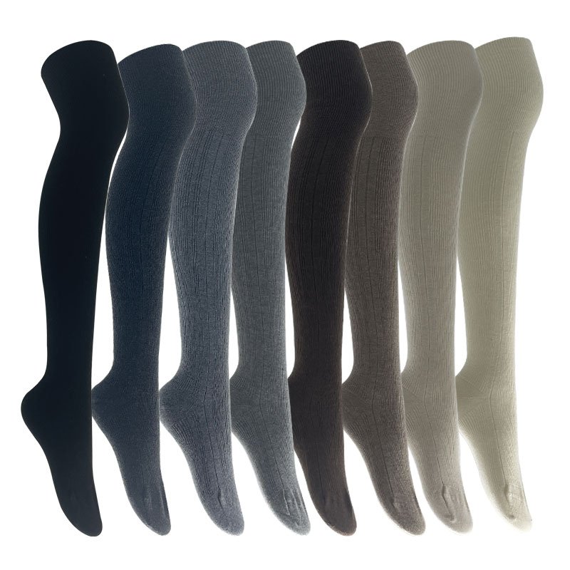 Winter Warm Wool Thigh High Socks Women Winter Leg Warmers Over The Knee Knitted Long Slouch Socks For Women