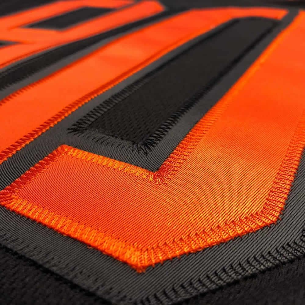 Popular Solid Adhesive Backing Tackle twill fabric for Embroidery jersey Tackle Twill jersey Hockey Jersey Name kit