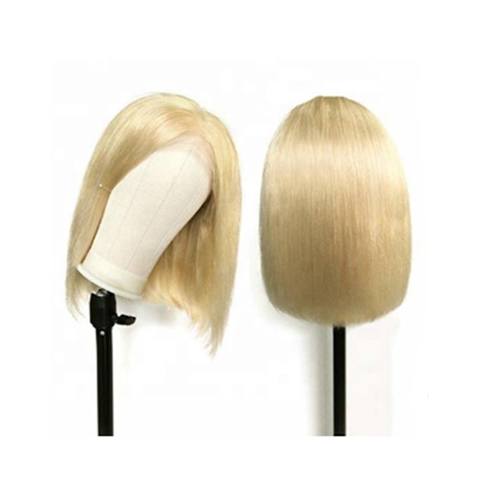 13x4 Straight Bob Wig Lace Front Human Hair Wigs For Woman Natural Color 613# Ali Queen Hair Brazilian Remy Hair Short Bob Wig