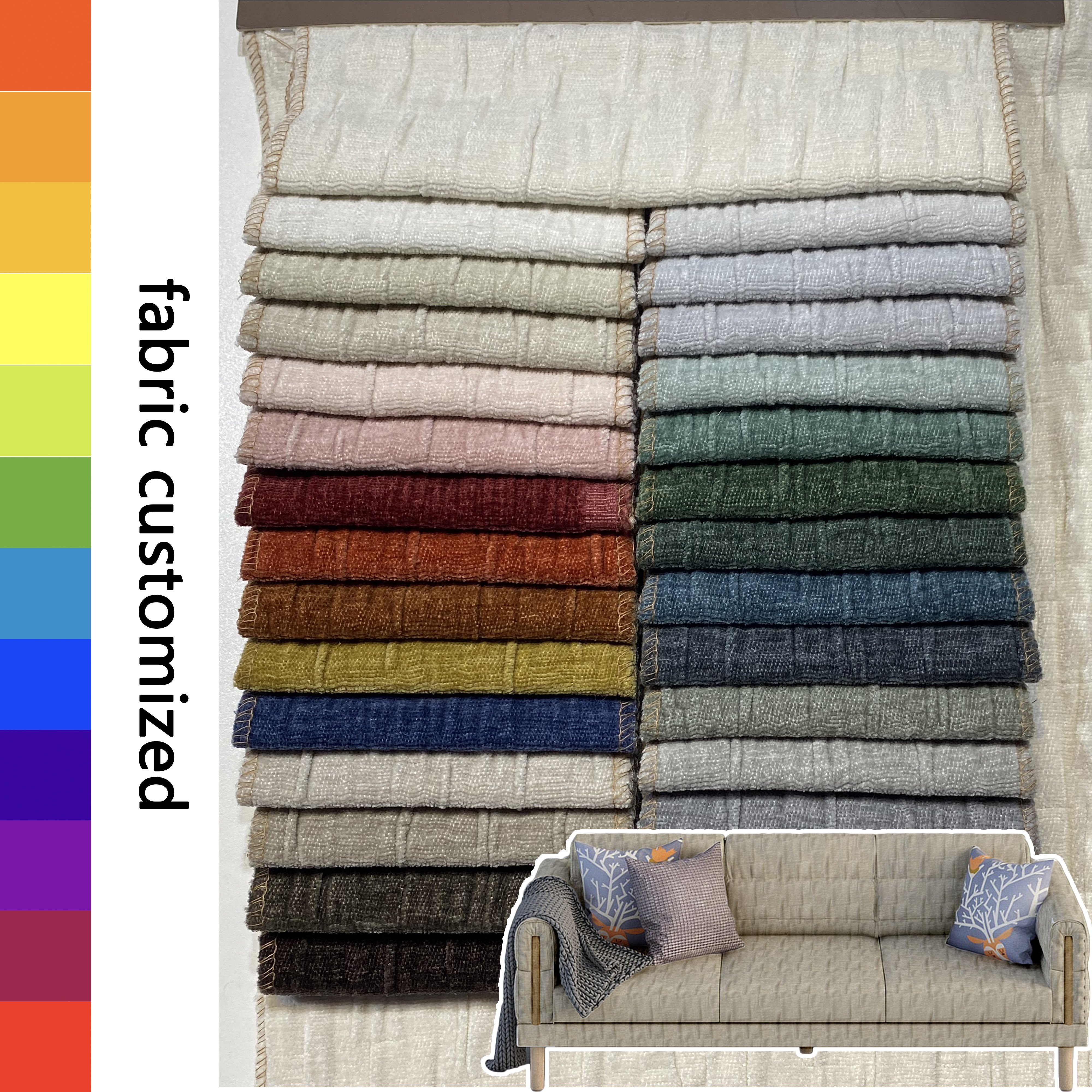 Wholesale Warm Chenille fabric Polyester Spandex 495gsm Knitted Chenille Compound fabric For Women Other fabric