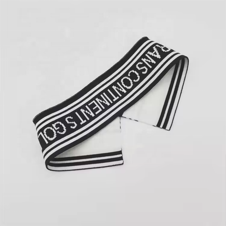 Factory Design 100% cotton Eco-friendly elastic Rib Knit Jaquarrd Collar
