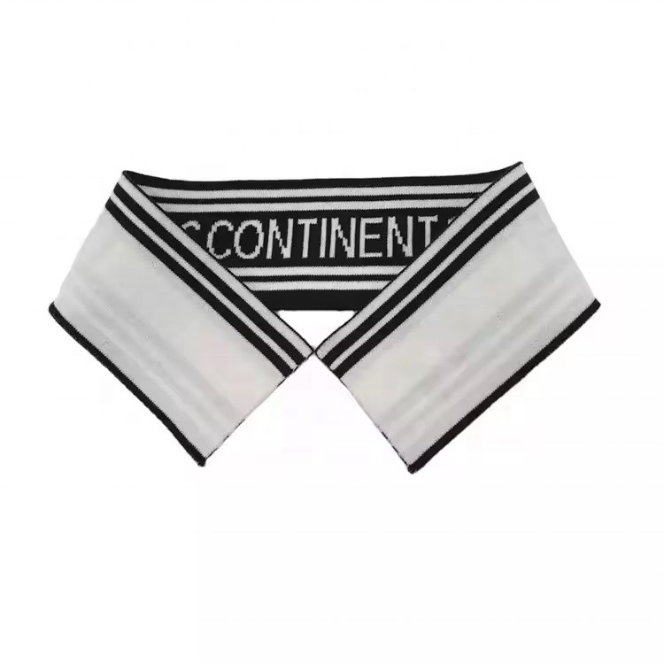 Factory Design 100% cotton Eco-friendly elastic Rib Knit Jaquarrd Collar