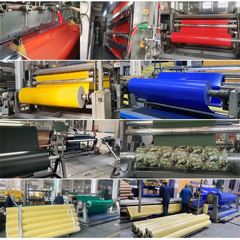 Heavy Duty 610gsm Green Waterproof PVC Tarpaulin Roll Vinyl Tarps for Truck Tent Covering