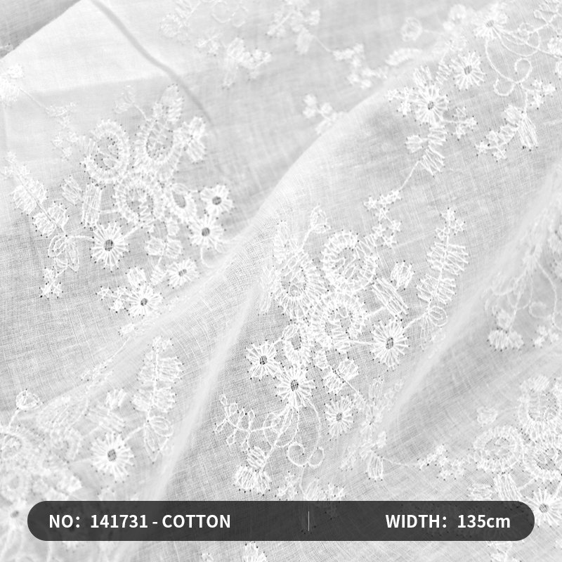 Factory wholesale cotton eyelet embroidery lace white lace pure cotton fabric lace