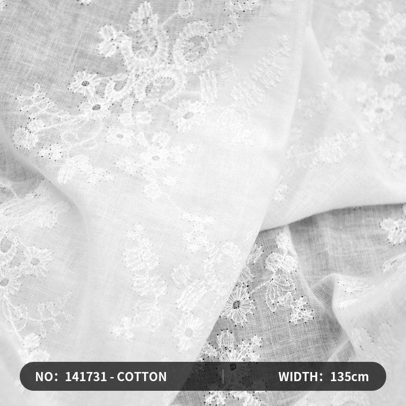 Factory wholesale cotton eyelet embroidery lace white lace pure cotton fabric lace