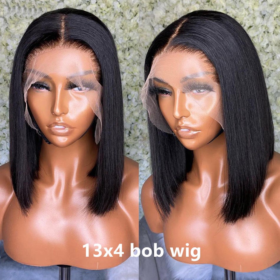 13X4 Transparent Full Lace Front Human Hair Wigs 13X4 Frontal Bob Wig Vendor Raw Virgin Brazilian Hair Wigs For Black Women