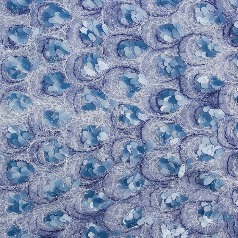 European and American sequins multicolor bead piece embroidery fabric for dress