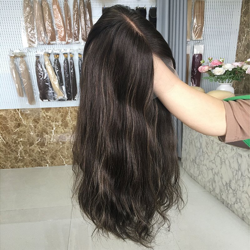 Hot Sale On Wigs Raw Russian Human Hair Super Long Length Brown With Blonde Balayage For Woman Gluess Undetectable Hd Lace Wig