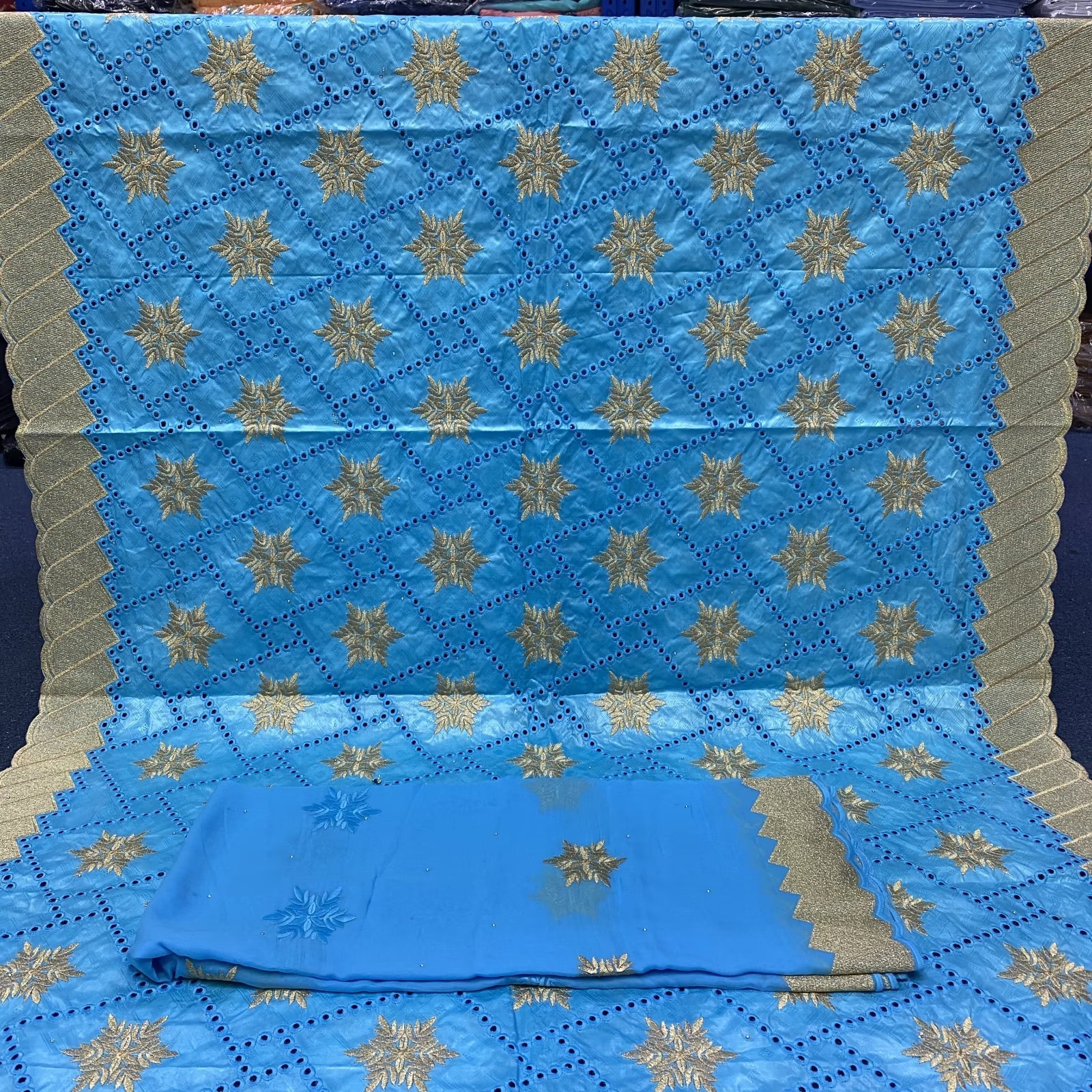 2023 New bazin brode bazin rich embroidery bazin african fabric