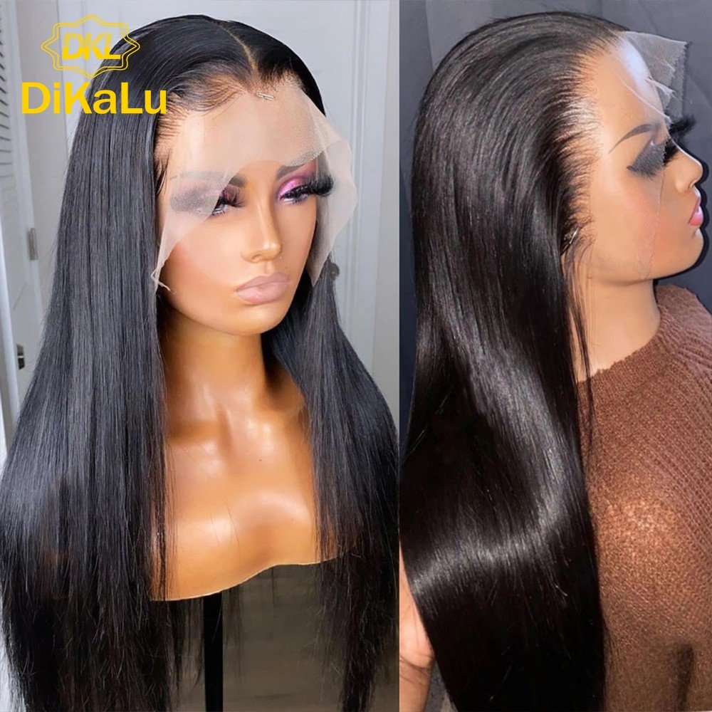 Raw Indian Hair HD Lace Frontal Wig Virgin Swiss Lace Front Bone Straight Human Hair Wigs For Black Women