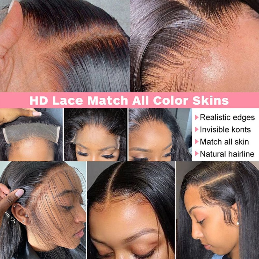 Raw Indian Hair HD Lace Frontal Wig Virgin Swiss Lace Front Bone Straight Human Hair Wigs For Black Women