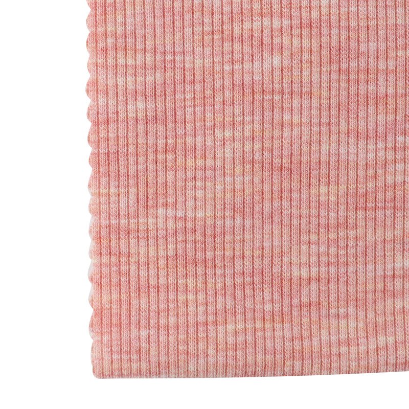 Textile cotton polyester spandex rib 2*2 mixed color blended fabric wholesale price fabric