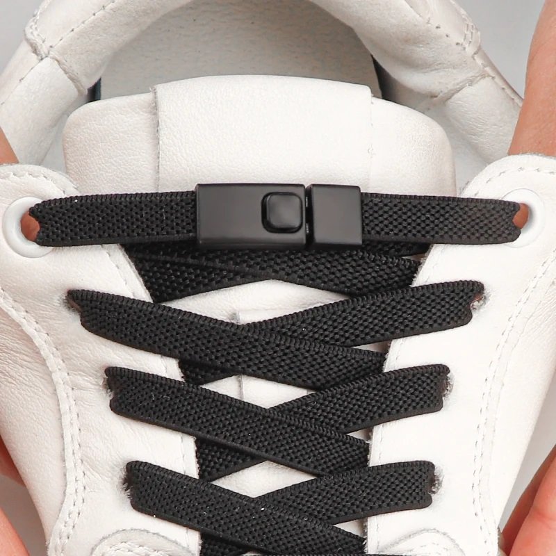 No Tie Shoe Laces Press Lock Shoelaces without Ties Flat Elastic Laces for Shoes Sneaker Kids Adults Shoes Accessories
