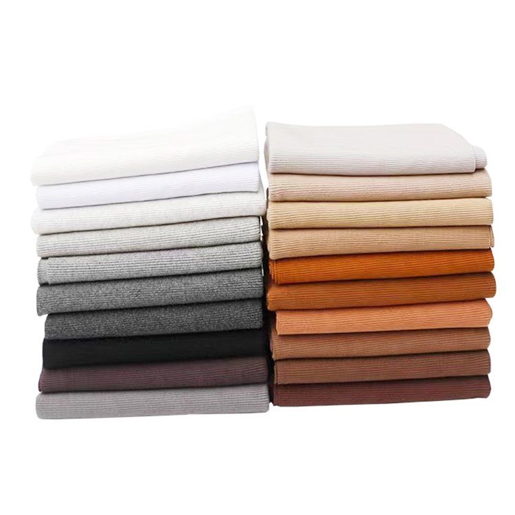Cotton 2x2 ribbed fabric 21S combed elastic ribbed fabric sweatshirt collar cuffs hem ribbed knitted fabric