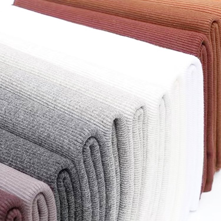 Cotton 2x2 ribbed fabric 21S combed elastic ribbed fabric sweatshirt collar cuffs hem ribbed knitted fabric