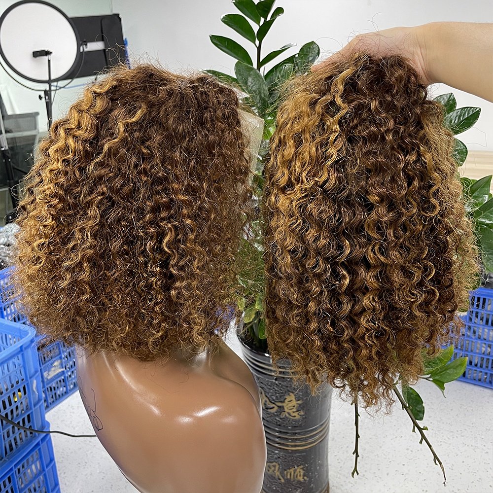 Cheap Deep Curly Wave Short Bob Wig Human Hair Hd Full Lace Front Wig Vendor Raw Indian Virgin Lace Frontal Wig For Black Women