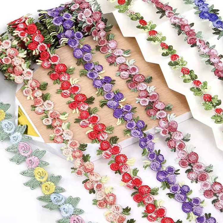 Wholesale 2cm Colorful Water Soluble Lace Flower Collar Choker Necklace for Women Girls