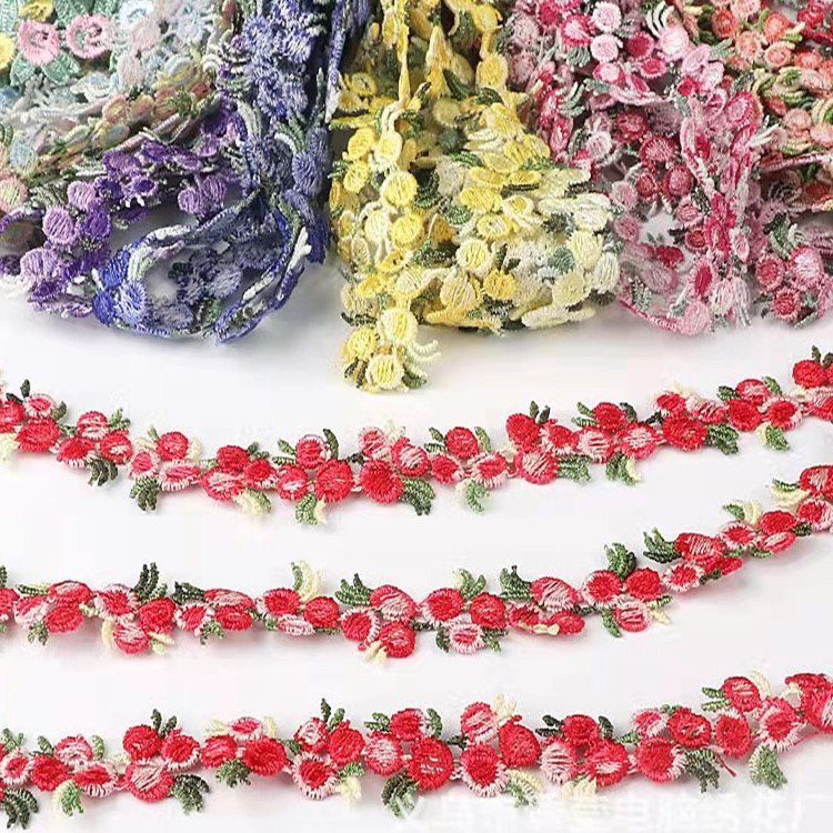 Wholesale 2cm Colorful Water Soluble Lace Flower Collar Choker Necklace for Women Girls