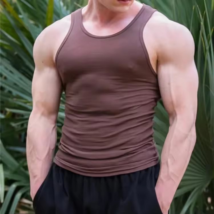 Wholesale Men's Tank Top Compression Athletic Gym Stringer Fitness Running Men's Ribbed Tank Top