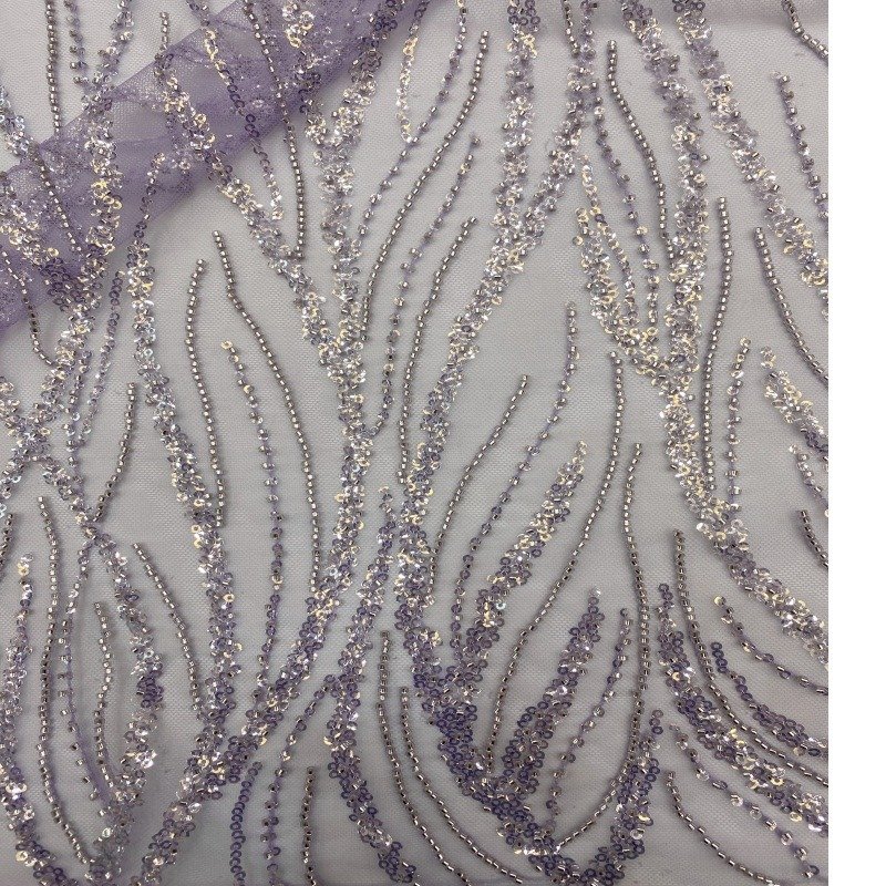 Width 125 cm gold sparkly branches sequins Embroidery beads Mesh Nigerian Fabric heavy tulle Lace Fabric for wedding Dress