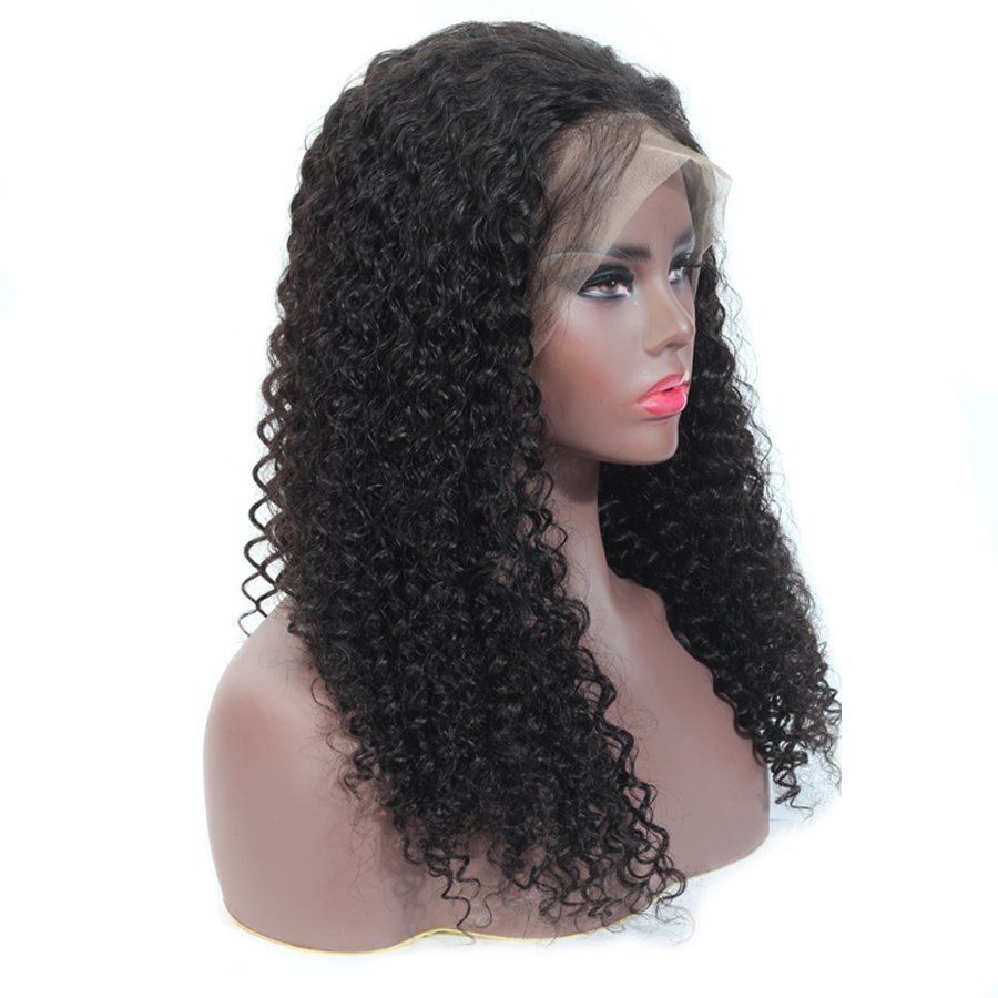 Factory Wholesale Brazilian Hair Kinky Curly 13x4 Lace Front Wigs Human Hair Pre Plucked Wig Transparent Lace Human Hair Wigs