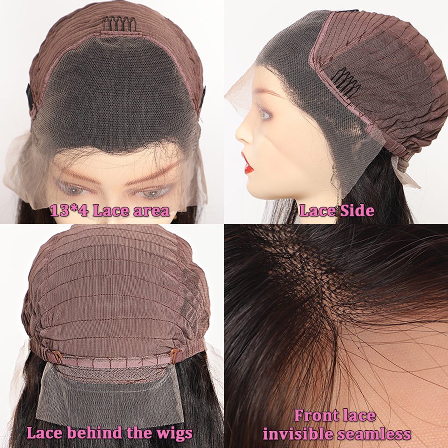 Factory Wholesale Brazilian Hair Kinky Curly 13x4 Lace Front Wigs Human Hair Pre Plucked Wig Transparent Lace Human Hair Wigs