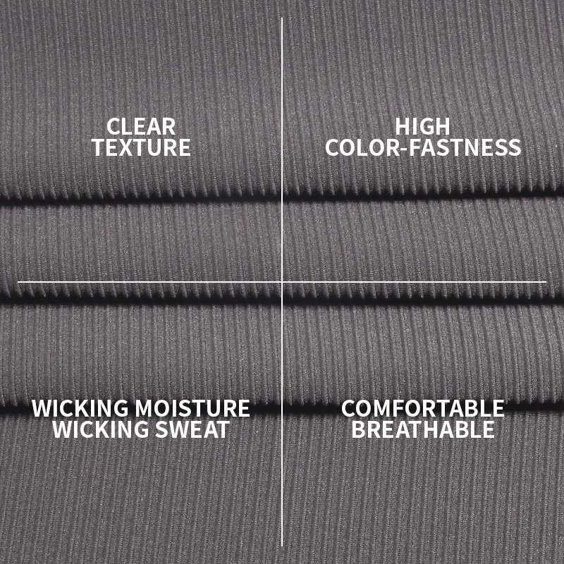 A2283 Wholesale Polyamide Elastane High Elastic Soft Stripes Rib Knit Ribbed spandex Fabric For Swimwear