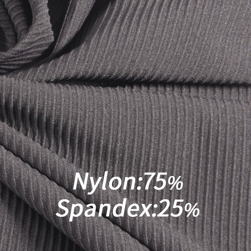 A2283 Wholesale Polyamide Elastane High Elastic Soft Stripes Rib Knit Ribbed spandex Fabric For Swimwear